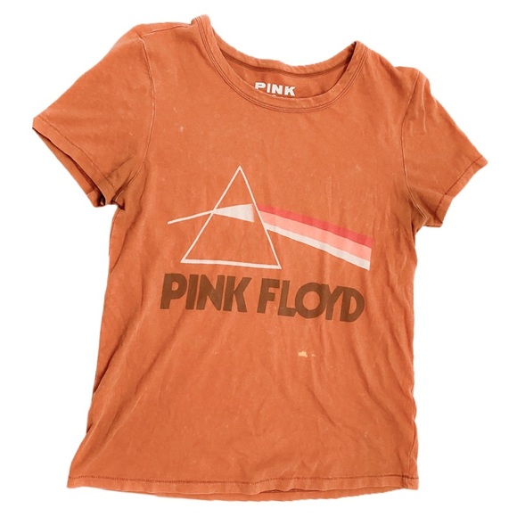 Lucky Brand x Pink Floyd Brown T-shirt Graphic Tee Music Band 70’s Triangle Beam - Picture 6 of 9
